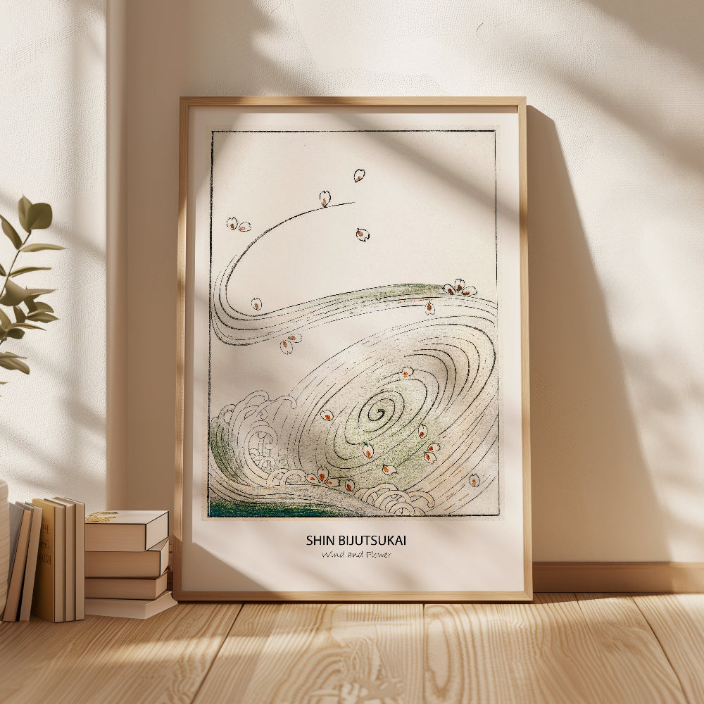 Japanese Art 'Wind and Flower' Wall Art Print by Watanabe Seitei