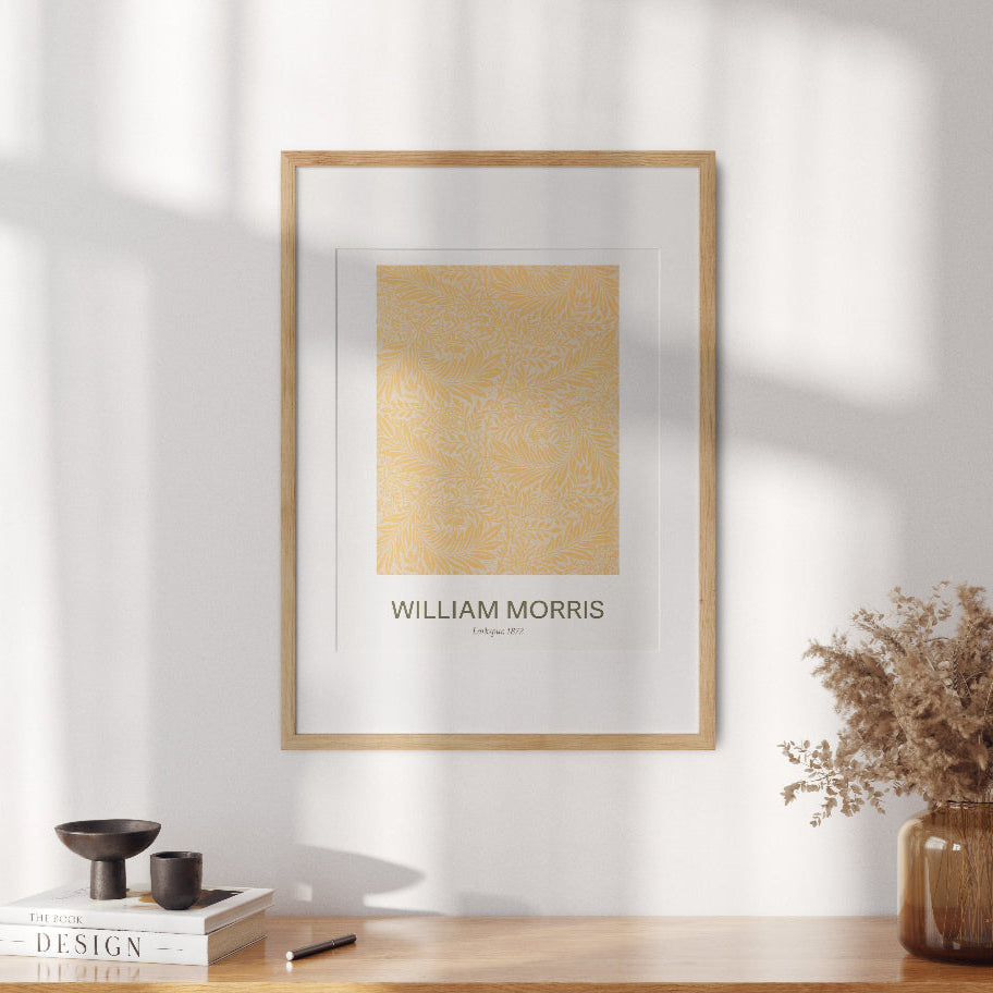 William Morris Yellow 'Larkspur' Print